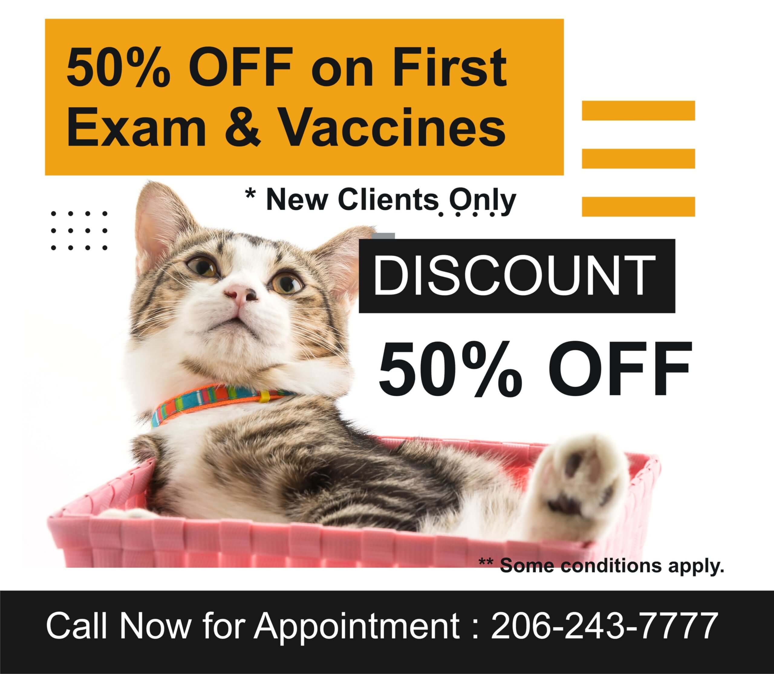 50% Off On First Exam & 10% OFF on Vaccines